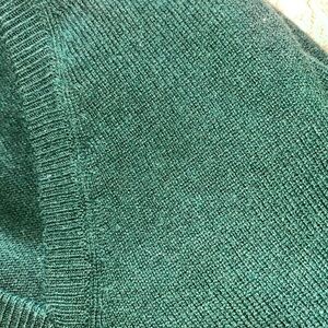 XXL Courtenay Cashmere v neck pullover men’s sweater Dark green color rich i…